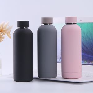 Water Bottles Style Vacuum Flask Stainless Steel Portable Thermos Teacup Water Bottle Big Belly Cup Drink Bottle Outdoor Sports Mug 230309