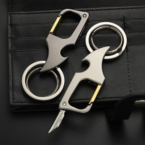 Anéis-chave Mini faca chaveiro de chaves dobráveis ​​personalizadas letras multifuncionais abridor de garrafas Chain de chaves de chaves de chaves masculinos K412