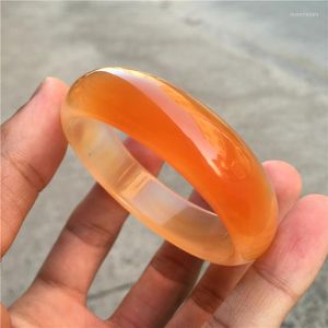 Bangle Jade Bangles High Quality Natural Red Agate Grade Stone Flat Bracelet Jewelry Lucky Amulet Gifts For Women Men