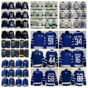 Özel Tersinir Ters Retro John Tavares Hokey Formaları Auston Matthews Mitchell Marner Morgan Rielly William Nylander Spezza Michael Bu