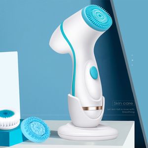 Устройства по уходу за лицом, очищающая щетка Sonic Nu Face Face Spin Brush Set Spa Spa Spa для кожи глубокая очистка Удалить шахту черного цвета 230308