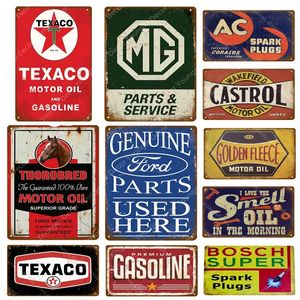 Retro AC Spark Plugs art painting Metal Tin Signs Motor Oil Gasoline Decor Pub Bar Garage Vintage Wall personalized tin art Poster decorative size 30x20cm w02