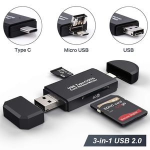 OTG Micro SD -kortläsare USB 3.0 -kortläsare 2.0 för USB Micro SD Adapter Flash Drive Smart Memory Card Reader Type C CardReader