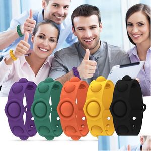 Party Favor Decompression Toy Flip Keychain Puzzle To Relieve Restlessness Press Finger Bubble Music Silicone Toys Bracelet Watch Dr Dhmc2