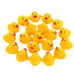 Home Decompression Toy Baby Bath Toy Sound Rattle Children Infant Mini Rubber Duck Swimming Bathe Gifts Race Squeaky Duck Swimming Pool Fun Playing Toy IB255