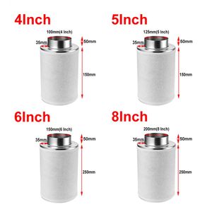 Wachstum von Leuchten Luftreinigungsfilter 4/5/6/8 Zoll Kohlenstofffilter für Wachstum des Kastenzeltes Kohlenstoffluftreiniger Anlagen Zelt Zelt Zelt