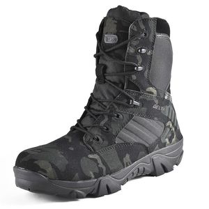 Botas camuflagem homens botas trabalham sapatos de segurança homens desertos boots táticos Botas militares outono Inverno Especial Força Exército Botas Men 230309