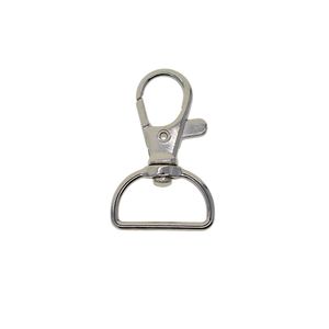 Anelli chiave all'ingrosso 50 pezzi in argento ganci aragosta a scatto molla girevole da 20 mm Connettore ad anello rotondo d per il cordino per cinghia della borsa.