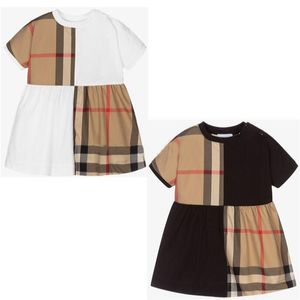 Schöne Baby Mädchen Plaid Kleider Sommer Kinder Kurzarm Kleid Mädchen Prinzessin Kleid Baumwolle Kleinkind Röcke Säugling Rock