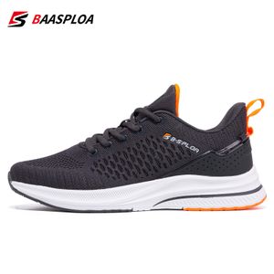 Vestido sapatos baasploa homens malha casual andando respirável na moda tênis original absorção de choque masculino tênis sapato 230308