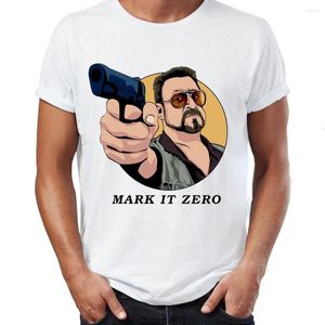 Erkek Tişörtleri Büyük Lebowski Walter Mark It Sıfır Komik Teklif Artsy Artswork T-Shirts Homme Grafik Üstler Tees Camiseta Erkekler