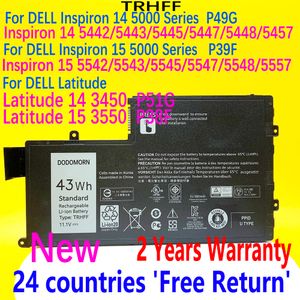 タブレットPCバッテリードドモーンDell Inspiron 14 5445/54447/5448/5457 15 5545/5547/5548/5557 Latitude 14-3450の新しいTRHFFバッテリー