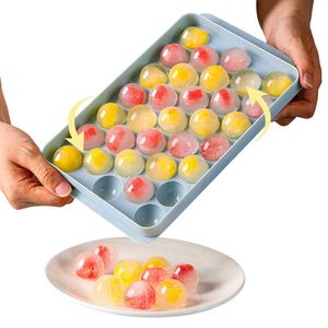 Ice Cream Tools Diamond Round Ice Mold Plastic Ice Cube Maker Tray 1833 Holes Reusable Ice Making Mould Bar Cocktail Whiskey Cooler Z0308