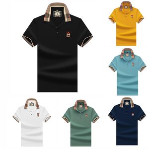 Camisetas masculinas de grife polo manga curta bordado algodão moda roupas masculinas camisetas masculinas casuais 100% algodão 4XL 3XL