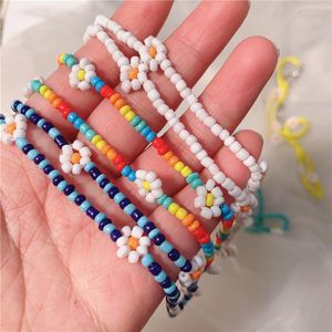 Choker y2k pärlor halsband semester mode bohemian design glas pärlor kvinnlig ins stil vilda källkedja flickor smycken smycken