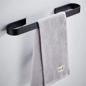 Handdukhållare badrum handdukar rackhängare svart silver rostfritt stål vägg hängande bar arrangör kök förvaring hyllra rack285l