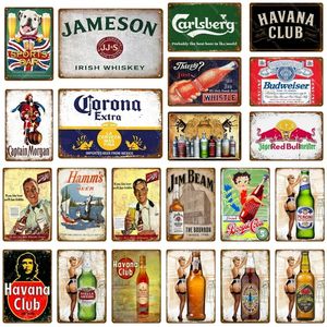 Retro Beer Art Metal Tin Signs Бар персонализированный декор барь