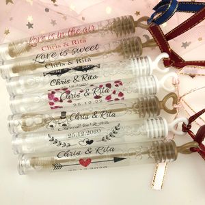 Other Event Party Supplies 100 pcsset Personalized Wedding bubble Labels Bubble Wand Label Clear party Favor Stickers not include tube 230309