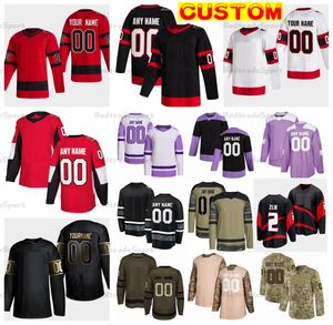 Custom 2022 Reverse Retro Hockey Jerseys Alex DeBrincat Giroux Tkachuk Chabot Tim Stutzle Camo Fights Cancer Chychrun Pinto Brassard Sanderson Gauthier Talbot Zub