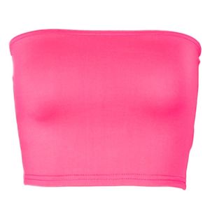 Bustiers Corsets Women Sexy Strapless Cropped Tube Top Neon Solid Color Bralette Bandeau Clubwearbustiers