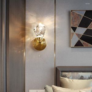 Wall Lamp Led Crystal Light Decor For Home Bedroom Living Room Sconce Surface Mounted Background Lighting Fixture
