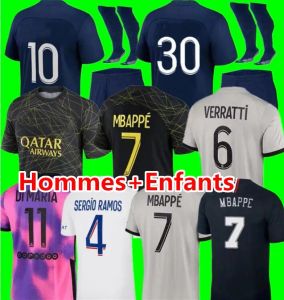 CUSTOM 2022 2023 soccer jerseys maillot de foot MBAPPE HAKIMI MARQUINHOS VERRATTI Paris football shirt 22 23 SERGIO RAMOS FABIAN psgs hommes