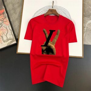 Marca de designer de luxo europeia e americana T-shirt verão novo algodão de algodão de mangas curtas masculina e feminina de tamanho superior s-4xl