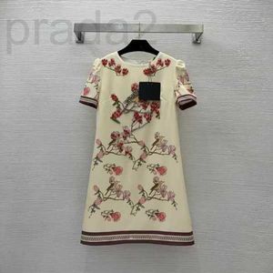 Gatastilklänningar Designer 2023 Ny Spring Summer O Neck Short Sleeve Print Fashion Milan Runway Dress Designer Märke Samma kvinnor 0217-7 PPQ9