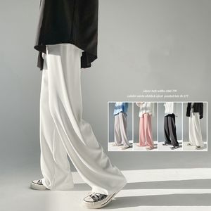 Calças masculinas Primavera e verão Seção fina de gelo Pontas de seda coreana Versão coreana calças casuais casuais calças 230308
