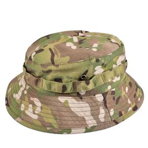 Geniş Memlu Şapkalar Kamuflaj Taktik Kapak Askeri Boonie şapka ABD Ordusu Caps Camo Erkek Açık Hava Spor Kapağı Güneş Kova Kapağı Balıkçılık Yürüyüş Av Şapkası R230308