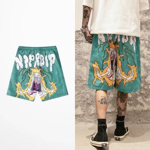 Shorts masculinos Hip Hop Anime Graffiti PRAIA PRAIA Harajuku Streetwear engraçado Half Rock Dance Sports Joggers Men calças 230309