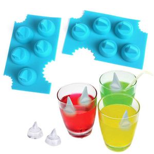 Мороженое инструменты акула плавник Силиконовый лоток с льдом Cartioon Creative Ice Cube Maker шоколадный торт плесень кухня аксессуары Z0308