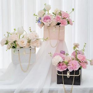 Confezione regalo 412 pezzi Scatola per fiori portatile Scatola per imballaggio rosa Confezione di carta da imballaggio Confezione regalo Negozio di fiori Matrimonio San Valentino Regali di compleanno 230309