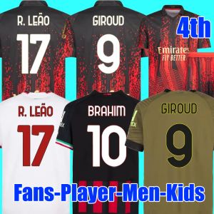 23 23 Futbol Formaları Giroud Tomori Ibrahimovic Futbol Gömlek 2022 2023 Tonali Bennacer Rebic Camiseta de Futbol Romagnoli AC Milans Leao Mi