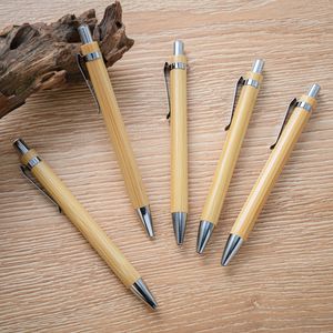 Bamboo Wood Ballpoint Pen 1.0mm Tip black Ink Business Signature Ball Pen Office School Wrting Stationery