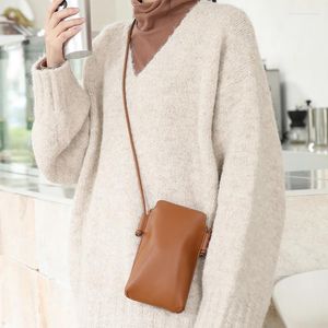 Evening Bags Japanese Casual Retro Mobile Phone Bag Ins Simple Soft Leather One-shoulder Women's Net Red Fashion Pu Messenger
