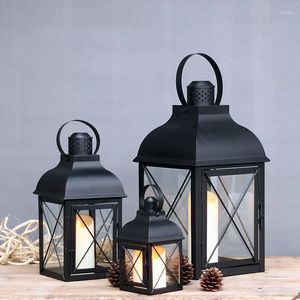 Portacandele da parete in vetro nero design geometrico tavolo vintage arte lampadario bougeoir decorazione accessori