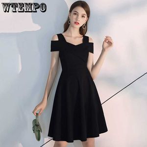 Casual Kleider Damen Elegante Frauen Kleidung Mode Weibliche Dünne Taille Sommer A-LINE V-ausschnitt Solide Über Knie Kleid Dropshipping Y2302