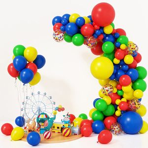Other Event Party Supplies Carnival Circus Balloons Arch Garland Kit Red Yellow Blue Green Ballon Circus Toy Paw Party Birthday Decorations Rainbow Globos 230309