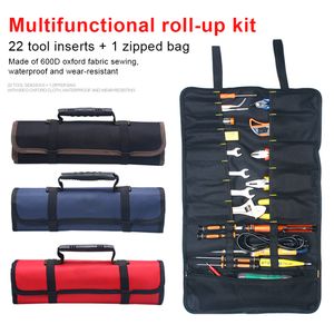 Bag Organizer Oxford Cloth Wrench Storage with Handle Portable Multifunctional Spanner Tool Folding Pouch for Working 230309