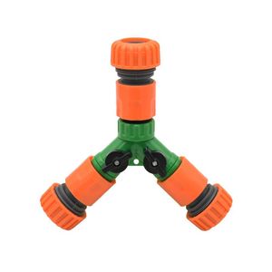 Watering Equipments 1/2" 3/4" 2-way Tap 16mm 20mm Hose Garden Y Water Splitter Irrigation Tube 1pcs