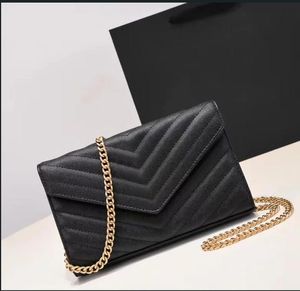 Модель -дизайнерская женщина сумка женщин на плечо сумочка кошелек оригинальная коробка подлинная кожаная кросс -цепь высокого качества 111