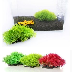 Kwiaty dekoracyjne 1PC Fałszywe rośliny wodne Symulacja Sztuczna roślina akwaria Woda Ozdoba Plastikowa dekoracja trawy akwariowej