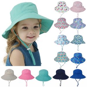 Cappelli a tesa larga Cappello da sole estivo per bambini per 08 anni Ragazze Ragazzi Babys Protezione UV da esterno Cappello da spiaggia Cappelli da nuoto Cappellino da pescatore a tesa larga per bambini R230308