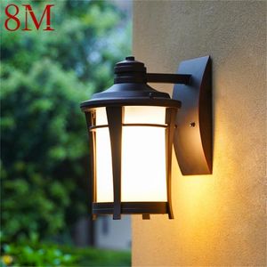 Lampade da parete per esterni Lampada da 8 m LED Classica Retro Coffee Light Applique Decorativa impermeabile per corridoio domestico