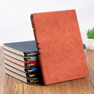 Notizblöcke Retro Business Notebook A5 PU Leder Büro Schule Schreibwaren Papier Notizblock Tagebuch Journal Planer Agenda Organizer Supplies 230309