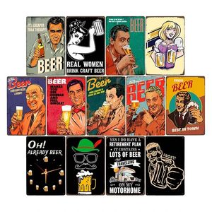 Beer Metal Sign Club Poster Plaque Plate Painting Vintage Bar Pub Decorazione da parete Home Decor 30X20cm W03