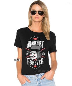 Erkek Tişörtleri Anarşist Sonsuza Kadar T-Shirt V Vendetta Üstleri Erkekler Maske Gömlek Vintage Siyah Tees Pamuk Tshirts Şık Giysiler