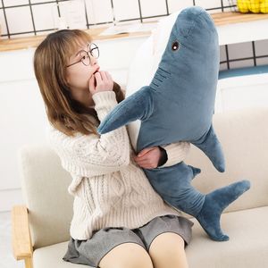 Ah Wu Shark Throw Pillow Plush Toy Shark Doll Doll Doll Simulation Sleeping Doll Sofá Almofada