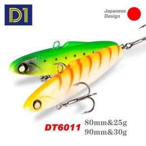 Köder lockt D1 Fishing Shiriten Baguette 80 90 3 Stück Rattins Vibs Soft Lure Baits 25 g 30 g Pesca Jig Winter Ice Fishing Whopper 230309